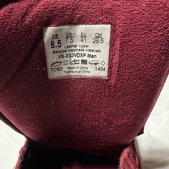 Vans Old Skool Off The Wall Canvas Skate Shoe‎ Maroon White Men's Size 8.5 - Picture 8 of 8